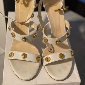 Versace White Heels